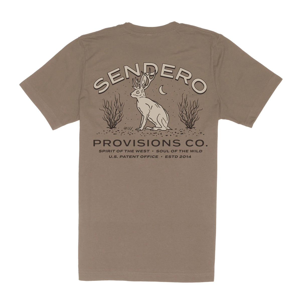 Sendero Jackalope Pocket Tee Brown