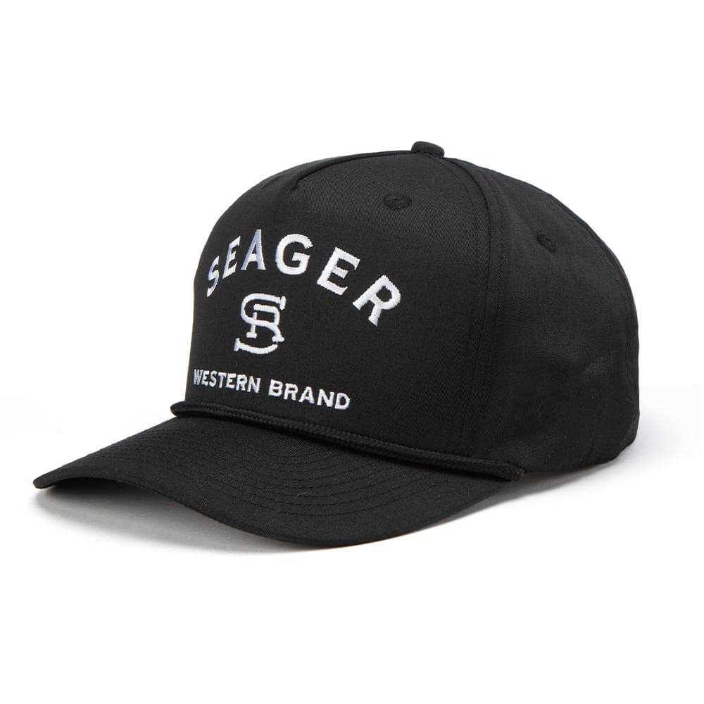 Branded Trucker Snapback Hat/Black