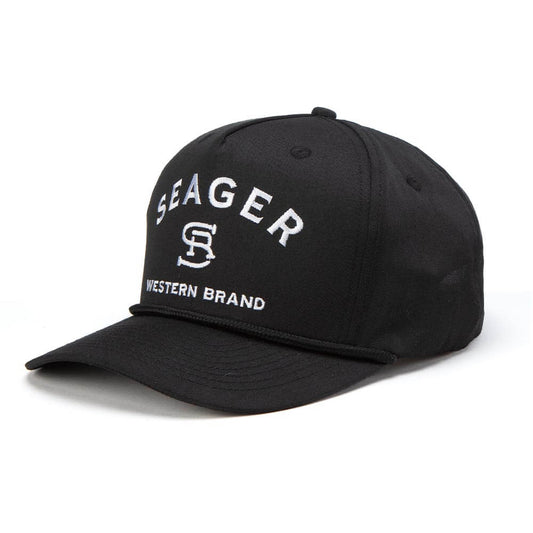 Branded Trucker Snapback Hat/Black