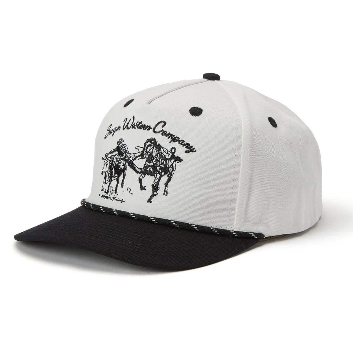 Los Rios Snapback Hat/Black/White