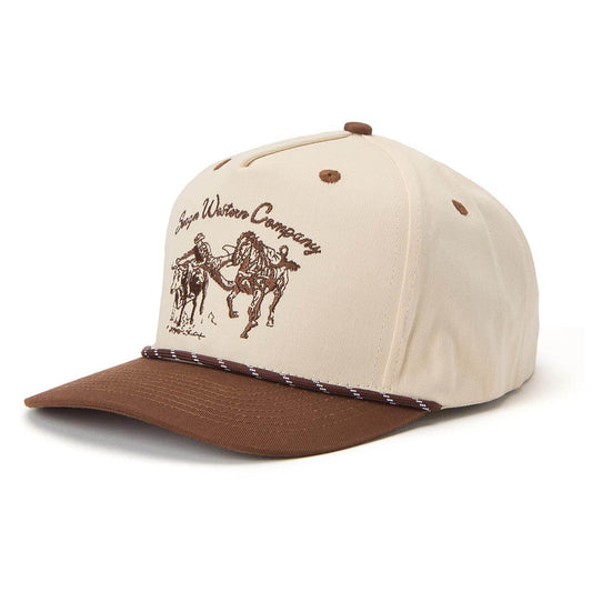 Los Rio Snapback Hat/ Cream/Brown